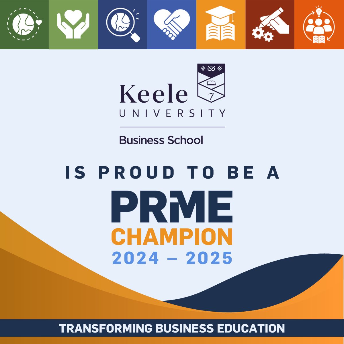 🏆Keele Business School is proud to have been selected for the 2024-2025 cohort of PRME Champions - a global collective of business and management schools who are dedicated to raising the bar for sustainable business education. unprme.org/prme-champions/