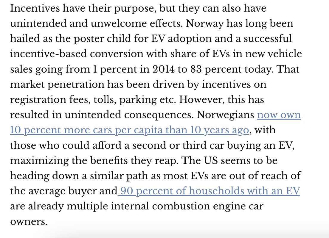 This new article by my MIT colleagues @JimAloisi and Bhuvan Atluri makes a very good point. If EV incentives compel people to buy more cars -- rather than replace gas-powered cars w/ electric ones -- they'll be ineffective tools to fight climate change. commonwealthbeacon.org/opinion/why-is…