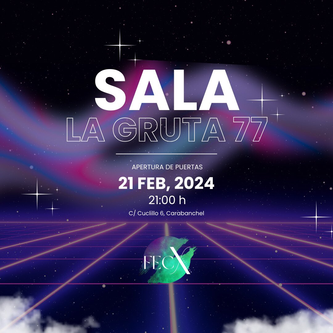 Cada vez va quedando menos para que podáis disfrutar de la X edición de Festibalp.

El 21 de febrero os esperamos en la sala Gruta 77 (C/ Cuclillo 6, 28019). 

Apuntad la fecha en el calendario para la perderos una edición única y especial
🎤🪐✨