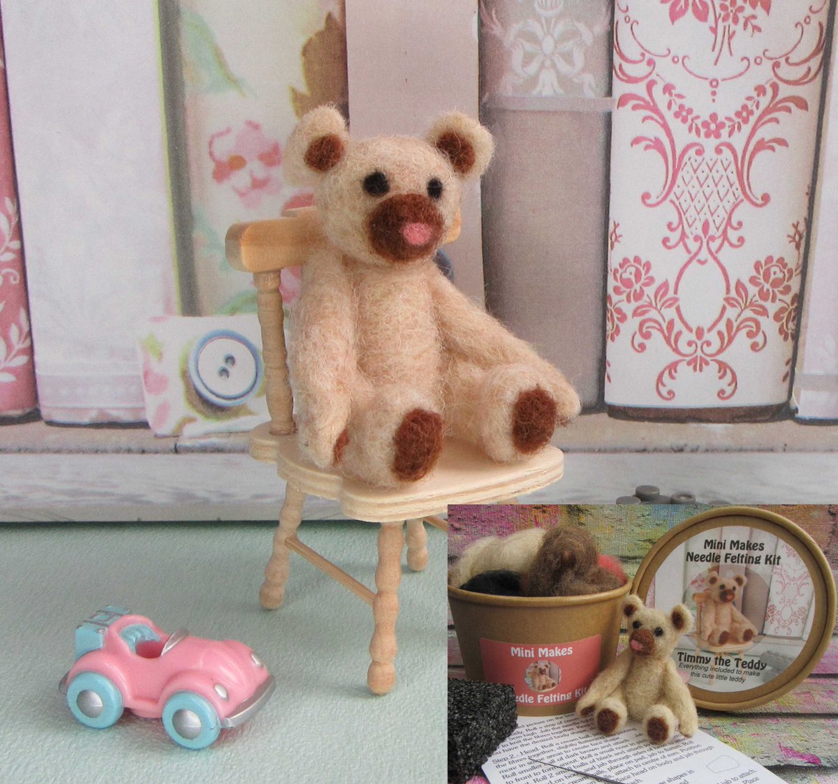 Timmy Teddy, so cute, he could be yours!
#craft #craftkit #crafting #needlefeltingartist #needlefelting #art #teddybear #teddy #cute #etsyshop #etsy #krasnayacrafts #earlybiz