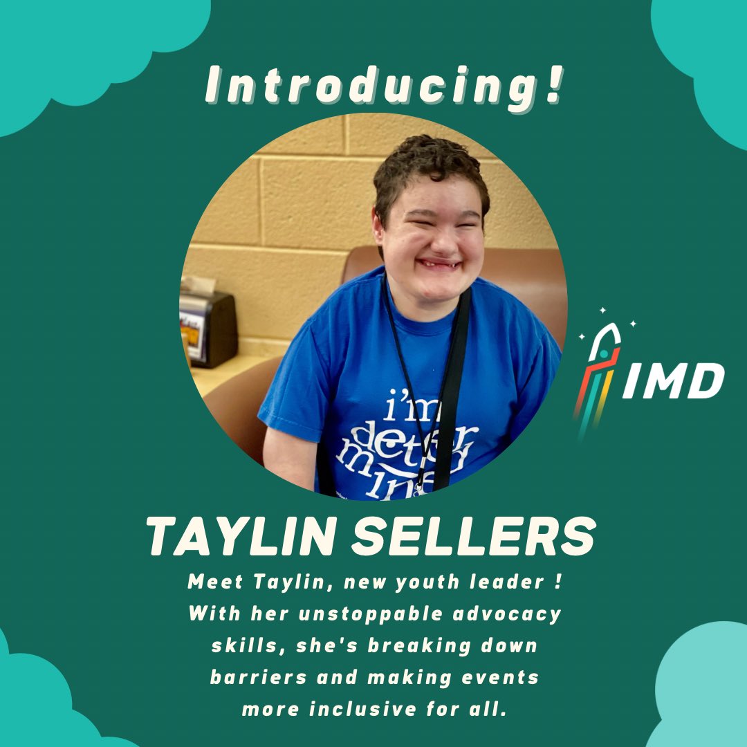 🎉 Drumroll please! 🎉 Say hello to one of our new youth leaders Taylin Sellers! We are excited to have you on the team! 💪🏻🚀 Be sure to apply to the 2024 IMD summit so you can meet Taylin and the rest of our fantastic team. Find the application here: imdetermined.org/event/2024-you…