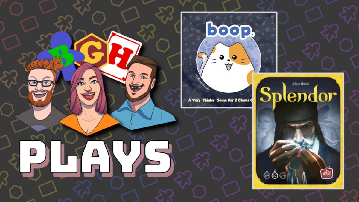 It’s Wednesday my dudes! We have more 2 player action with #Boop from @SmirkandDagger then #Splendor from @SpaceCowboys1 !! Come hang out at 7pm ET on Twitch.tv/BoardGameHouse #tabletop #boardgames #actualplay