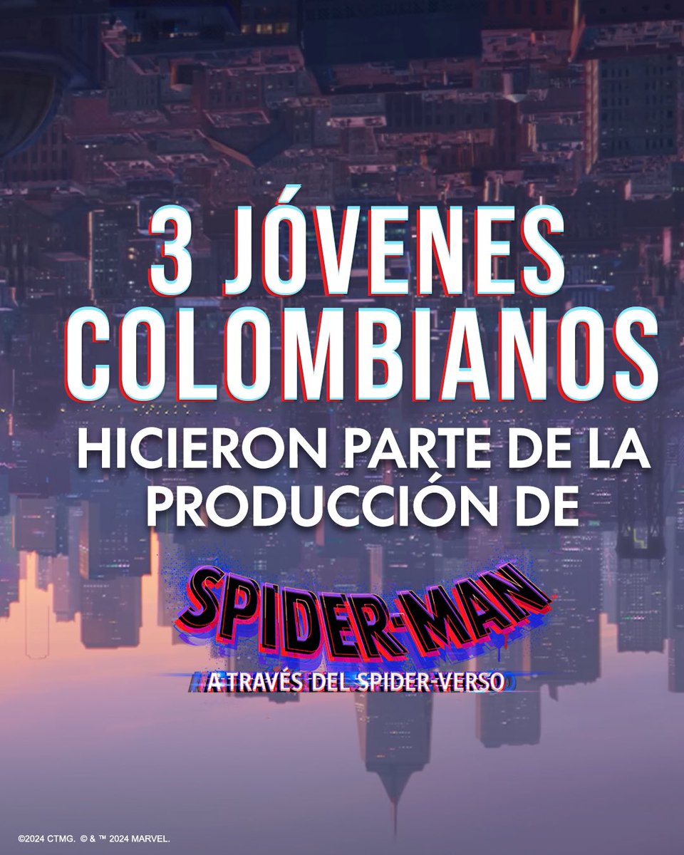 SonyPicturesCol's tweet photo. ¡En este multiverso celebramos el talento colombiano en el mundo de la #animación! 🇨🇴 Y esto si que no es ficción 👀 porque en la temporada de premios🏆 les presentamos a quienes siguen haciendo historia con #SpiderMan: A Través del #SpiderVerso. https://t.co/GZVS665G12