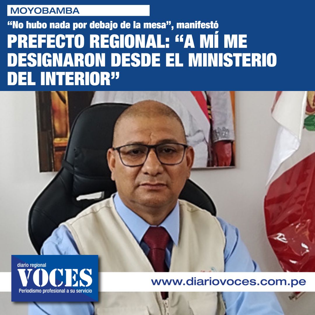 Diario_Voces's tweet image. #Prefecto #Favorecimientos #Designación
José Leopoldo Lozano Torres, nuevo prefecto regional de San Martín, indicó que fue designado como nueva autoridad política regional, porque, según dice, hizo un buen trabajo en la subprefectura de Picota.
📎 diariovoces.com.pe/253840/prefect…