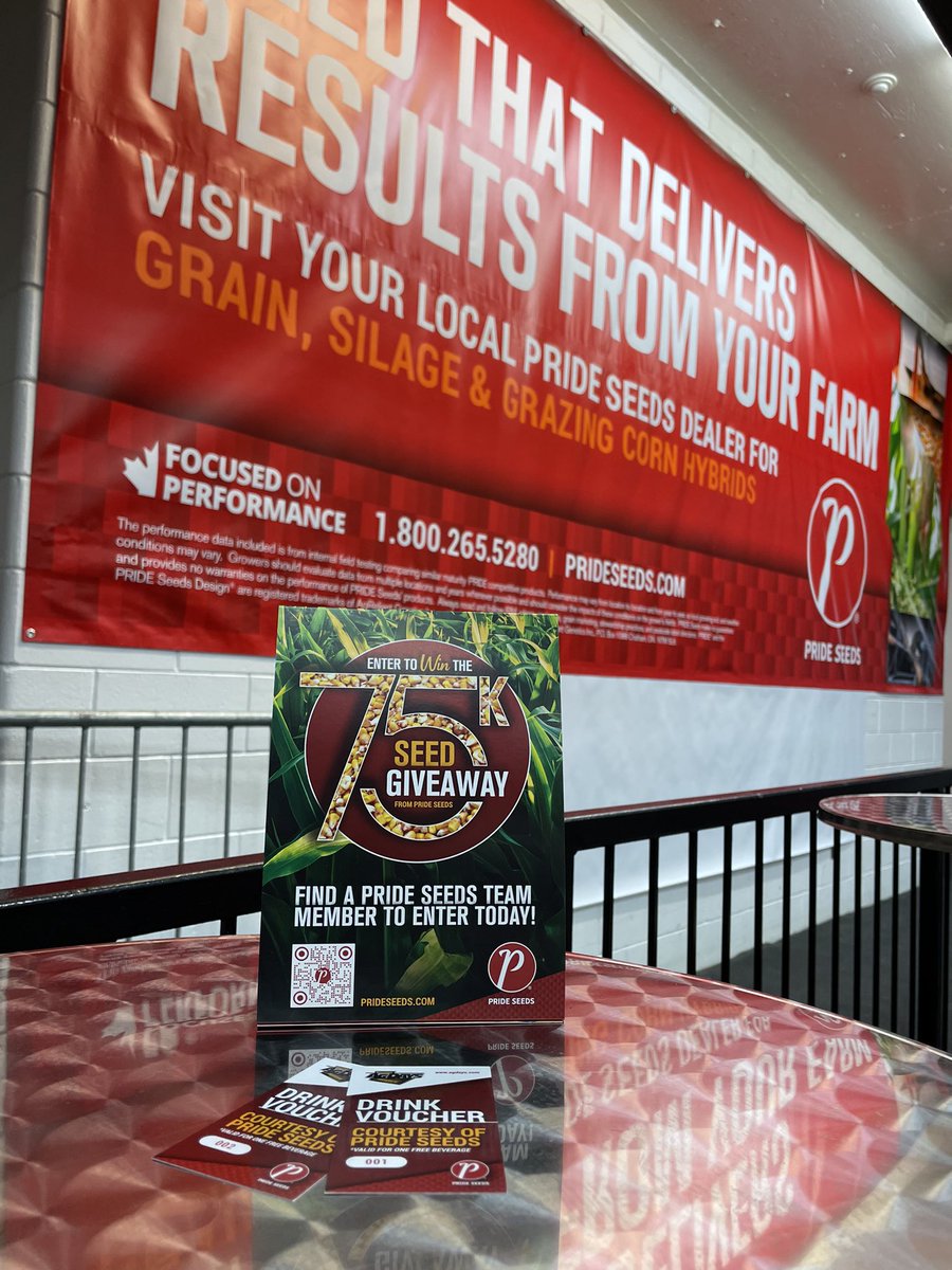 breannerey's tweet photo. If youโre at @MBAgDays stop in at the @PRIDESeeds Captain Morgan Lounge down on the rink surface! Find one of us to enter the 75K seed giveaway & snag a free drink ticket! @meidlinger09 @renatejochum https://t.co/EDSQxNhfmJ