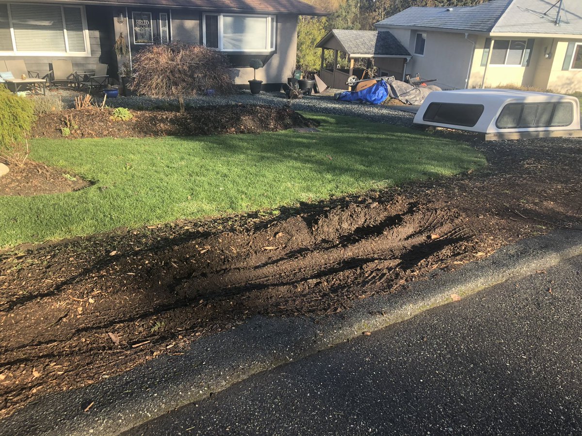dan_landscaper's tweet photo. Jan #snow days like this we #Thank the 2 #PublicWorks men sent to reduce road safety by excavating safe crush boulvrd over #Politics yet saw #Truth went against Harley/Dave & Doug to #Repave our street & #watercourse curbs & were fired 4 doing right thing @saanich our #Reality https://t.co/ffIAftRoUN