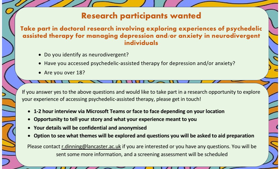 Dr Maike Klein (@micahcline2018) on Twitter photo Friends! <a href="/Ro_d_x/">Ro ๐ฎ๐ต๐ธ</a> is doing a study on the use of #psychedelics for #depression or #anxiety among neurodivergent individuals - please RT๐๐ปโบ๏ธ Friends! <a href="/Ro_d_x/">Ro ๐ฎ๐ต๐ธ</a> is doing a study on the use of #psychedelics for #depression or #anxiety among neurodivergent individuals - please RT๐๐ปโบ๏ธ