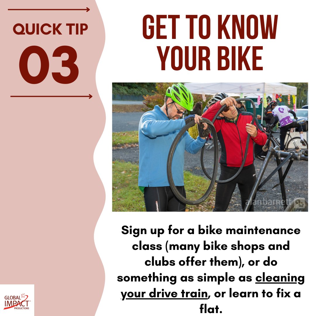 Here are some tips you can do to help with your off-season cycling goals. TIP 3: Get to know your bike. Do something as simple as cleaning your drive train, or learn to fix a flat. Read full article here: linkedin.com/pulse/off-seas…