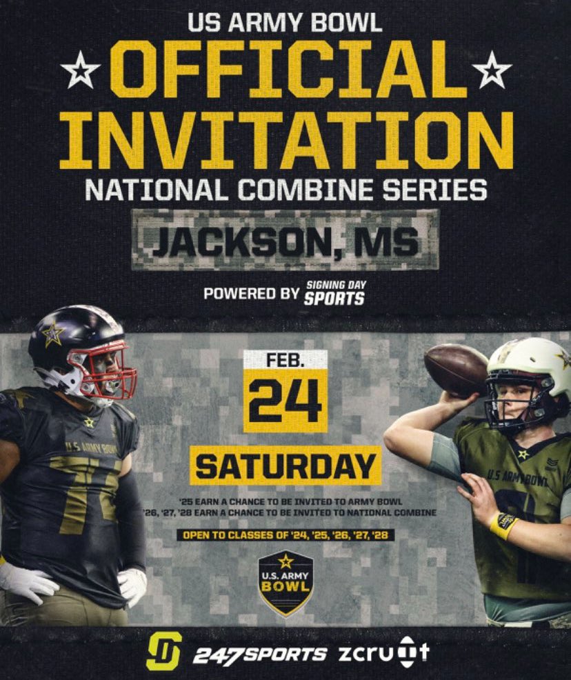 Blessed to receive a invitation to the @USArmyBowl @COACHJGZ