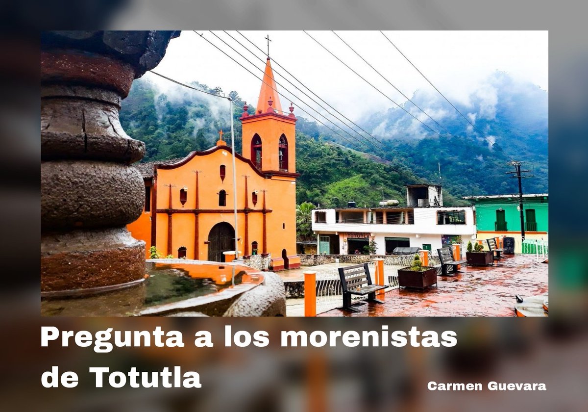 #Opinión 🧐👉🏻| Pregunta a los morenistas de Totutla
 
Considero que somos muchos los interesados en conocer en qué obras, apoyos y acciones está materializada la “transformación” prometida hace cinco años por el gobierno morenista...

Articulo completo: facebook.com/share/5cXPqE8c…