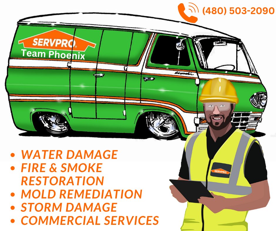 ➡️SERVPRO Team Phoenix 🥇

We're Faster to Any Size Disaster! 💪👀