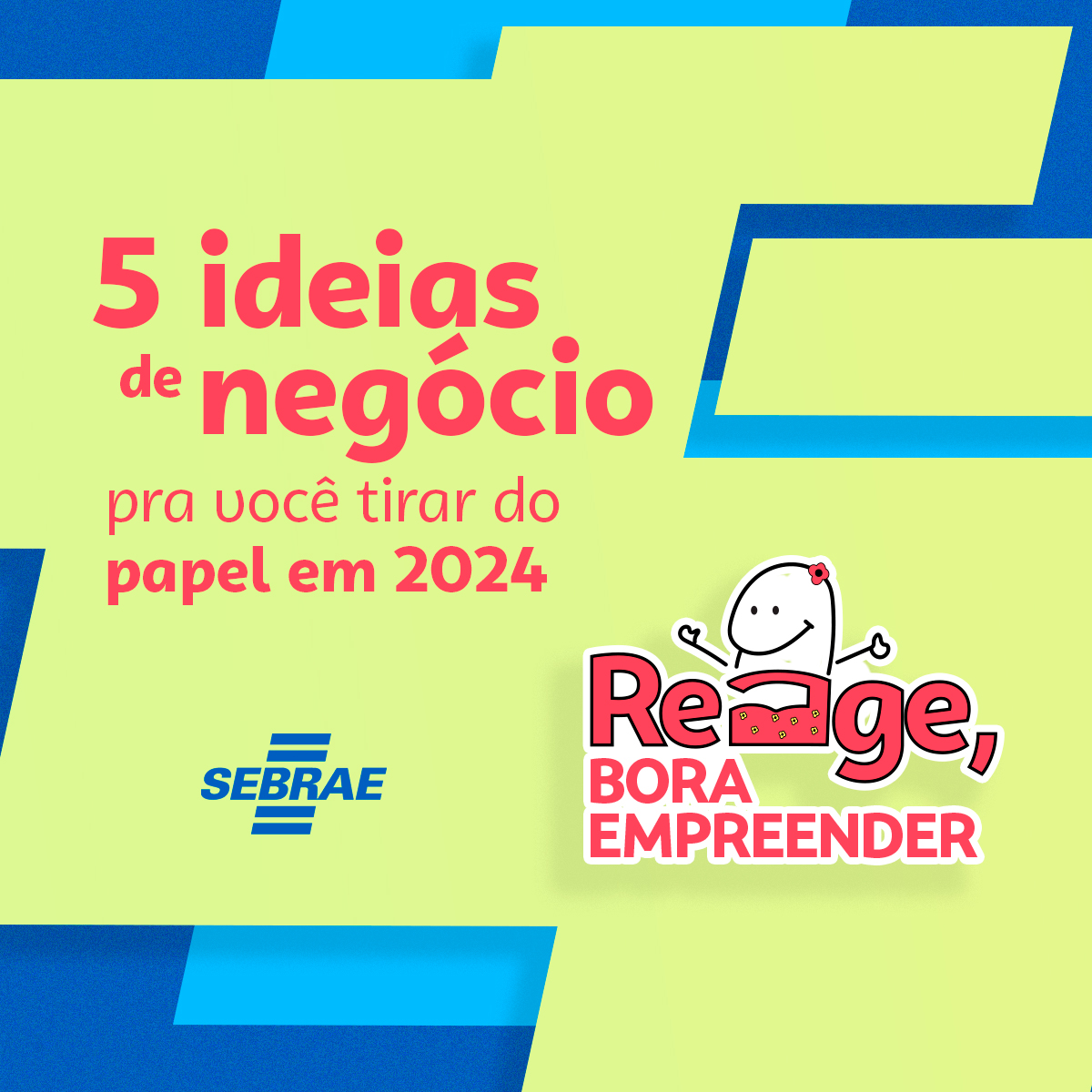 sebrae's tweet image. Eu sei que o início do ano é o período oficial das pessoas colocarem as metas em prática! 💭🎯 Pensando nisso, eu trouxe 5 ideias de negócios pra você iniciar 2024 realizando seu sonho de empreender. Sai dessa cama, reage, e segue o #FioSebrae 👇