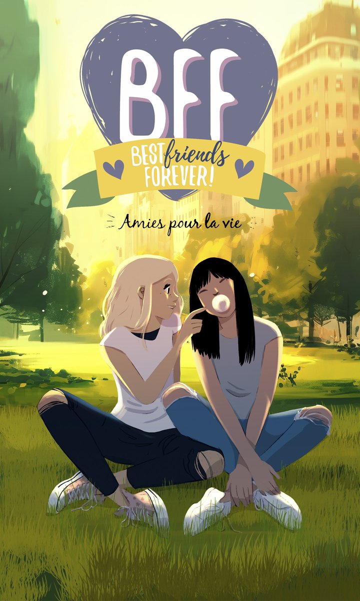 Hello!👋 Long time with no posts! Let's start this 2024 with another cover reveal. This time from BFF's series, French edition, volume 10 'Amies pour la Vie' illustration #illustrator #bookcover #cover #middlegradebooks #kidlit #childrenillustration