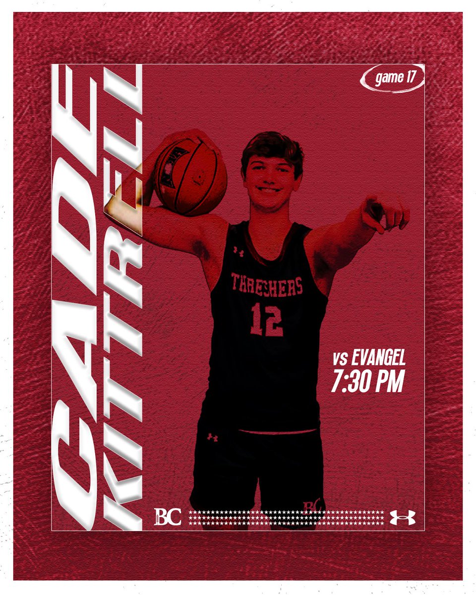 𝐆𝐚𝐦𝐞 𝟏𝟕 - 𝐄𝐯𝐚𝐧𝐠𝐞𝐥.

⌚️: 7:30 PM
📺: Kcacnetwork.com/bethel/
📍: Springfield, MO

#ThreshersMBB x #WithItOrOnIt