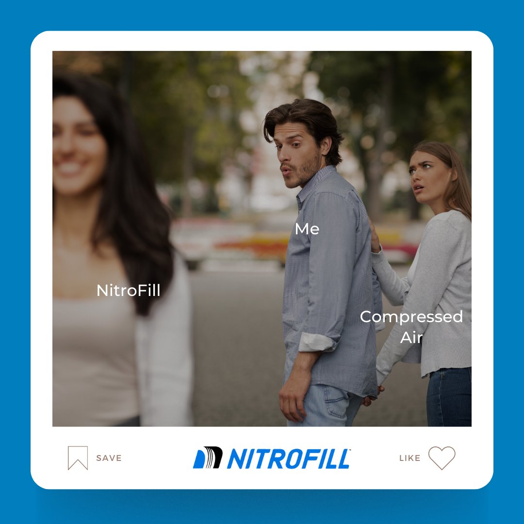 NitroFillLLC's tweet photo. Don’t be like her. NitroFill is the optimal choice for a reason. 

#NitroFill #Nitrogen #Tires #TirePressure #TireService #CarCare #ExtendedTireLife #NitrogenInflation https://t.co/DJlJrOeByF