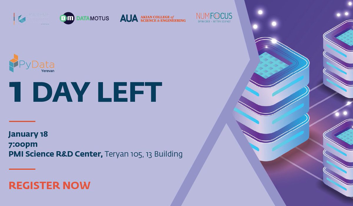 pydata_yerevan's tweet image. 📢A day is left until the #PyDataYVN meetup talk on “Performance of Vector Databases” by Egor Romanov, Software Engineer at Supabase. Register now: forms.gle/DFvqaLMjXtHVfU…

📅 Date: January 18
🕖 Time: 19:00
📍 Location: PMI Science R&amp;amp;D Center (Teryan 105, 13th building)
