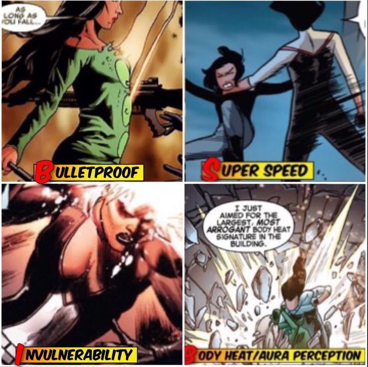 PerfectMonet's tweet image. M is for MIGHTY MONET

-Superhuman strength/speed/dexterity/reflexes/vision/hearing and endurance
-Genius level intellect
-Accelerated healing factor
-Invulnerability 
-Supersonic Flight
-Telekinesis
-Telepathy
-Penance form 
-Ability to perceive mutant auras/body heat 
#XMen