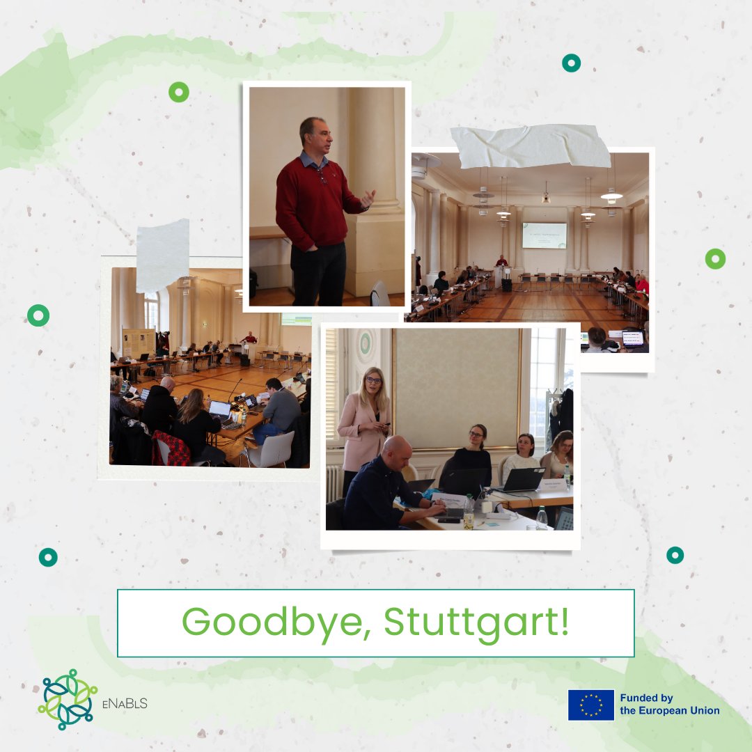 eNaBlS_eu's tweet photo. 🎬That's a wrap to the #eNaBlS Kick-Off Meeting! 
✅After 2 days full of presentations, discussions &amp; exhibitions, our kick-off meeting has been successfully concluded.🧳It's now time for partners to return home and reflect on the plans made for the project💭 Goodbye, Stuttgart! https://t.co/d4HY6CrnmH