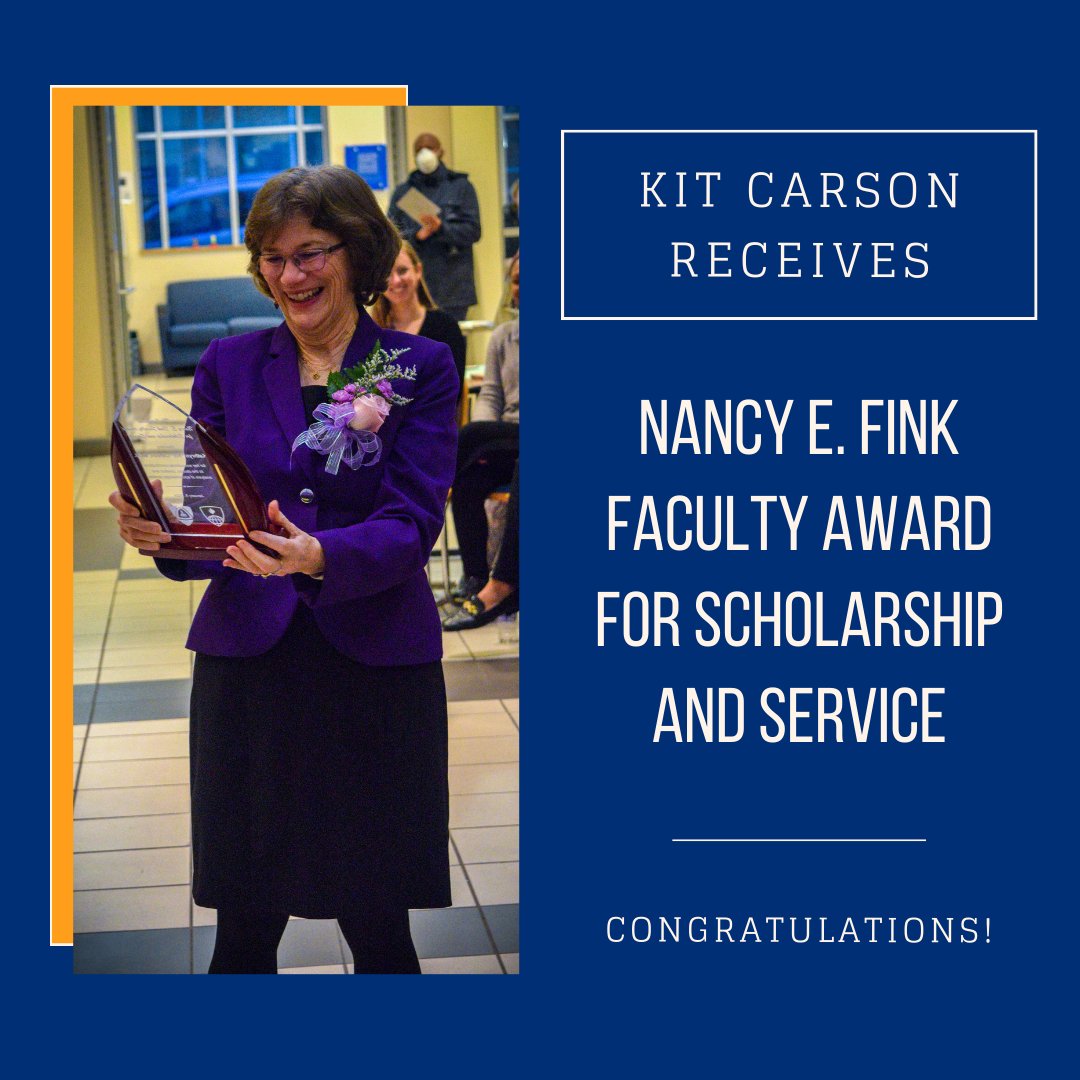 Congratulations to Kit Carson, ScM who, upon her retirement after 46 years at JHU, received the Inaugural Nancy E. Fink Faculty Award for Scholarship and Service for her exceptional contributions to the design, conduct, and analysis of epidemiologic studies.