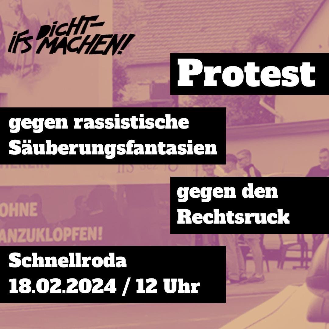Protest am 18.02.2024, um 12 Uhr in Schnellroda.
Save the Date: ifsdichtmachen.noblogs.org/post/2024/01/1…

#ifsdichtmachen #noafd
