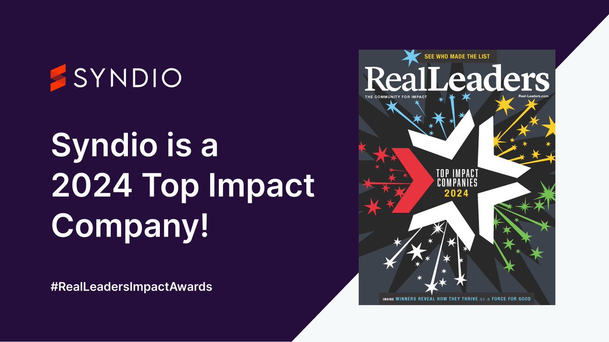 🎉 Syndio is honored to be recognized as a 2024 Top Impact Company by @Real_Leaders for our mission to ensure every employee is valued for who they are and the contributions they bring. View the list: real-leaders.com/top-impact-com… #RealLeadersImpactAwards #workplaceequity