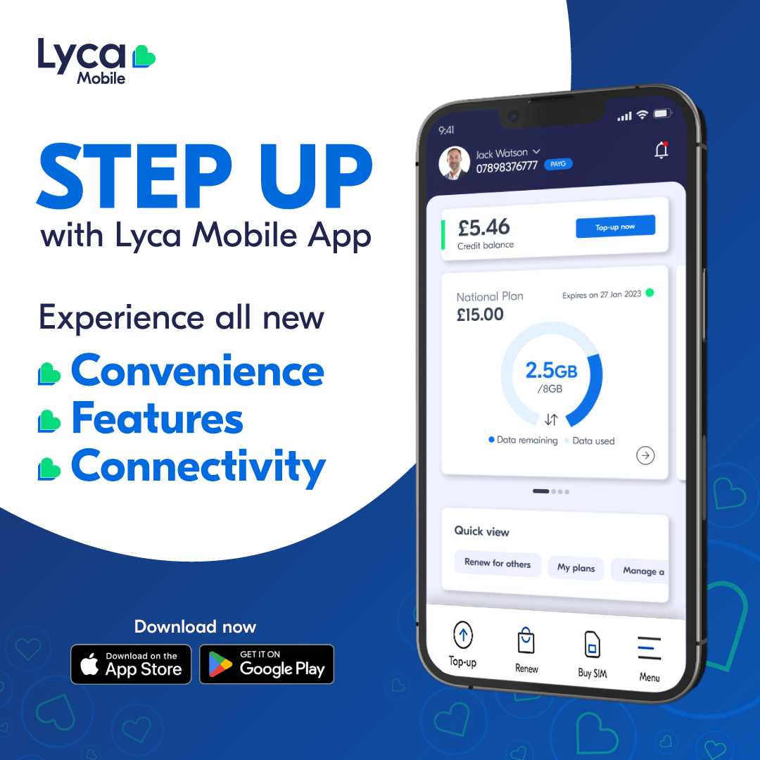 Introducing the Lyca Mobile app – your one-stop shop for all things mobile. Not just another app, it's your gateway to a world of convenience. Download now onelink.to/5gq2xg 📱🌎✨ #LycaMobileReInvent