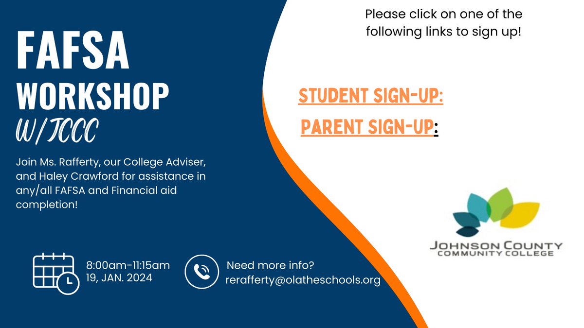 FAFSA Workshop rescheduled date!