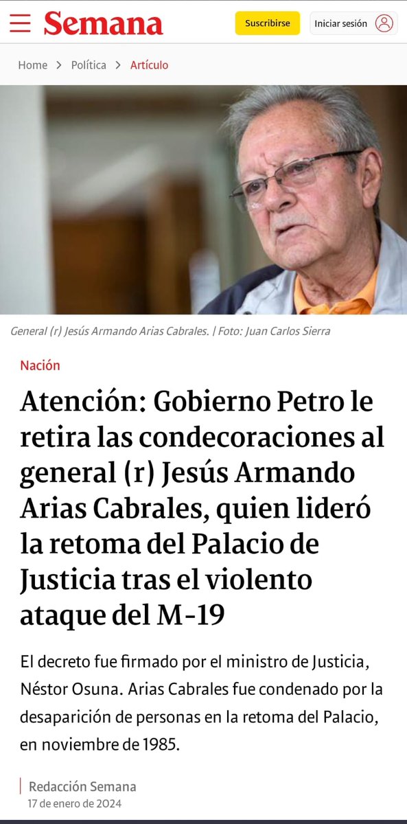 🚨ÚLTIMA HORA
El Presidente de Colombia y Exguerrillero del M19, no está gobernando, se está dedicando a perseguir a quiénes los persiguieron.
¿Cuantos años de cárcel han pagado los criminales del M19?
¿Cree usted que es justo lo del General Arias?
#nadiedicenada
No👉🔄❤️
Si👉💬