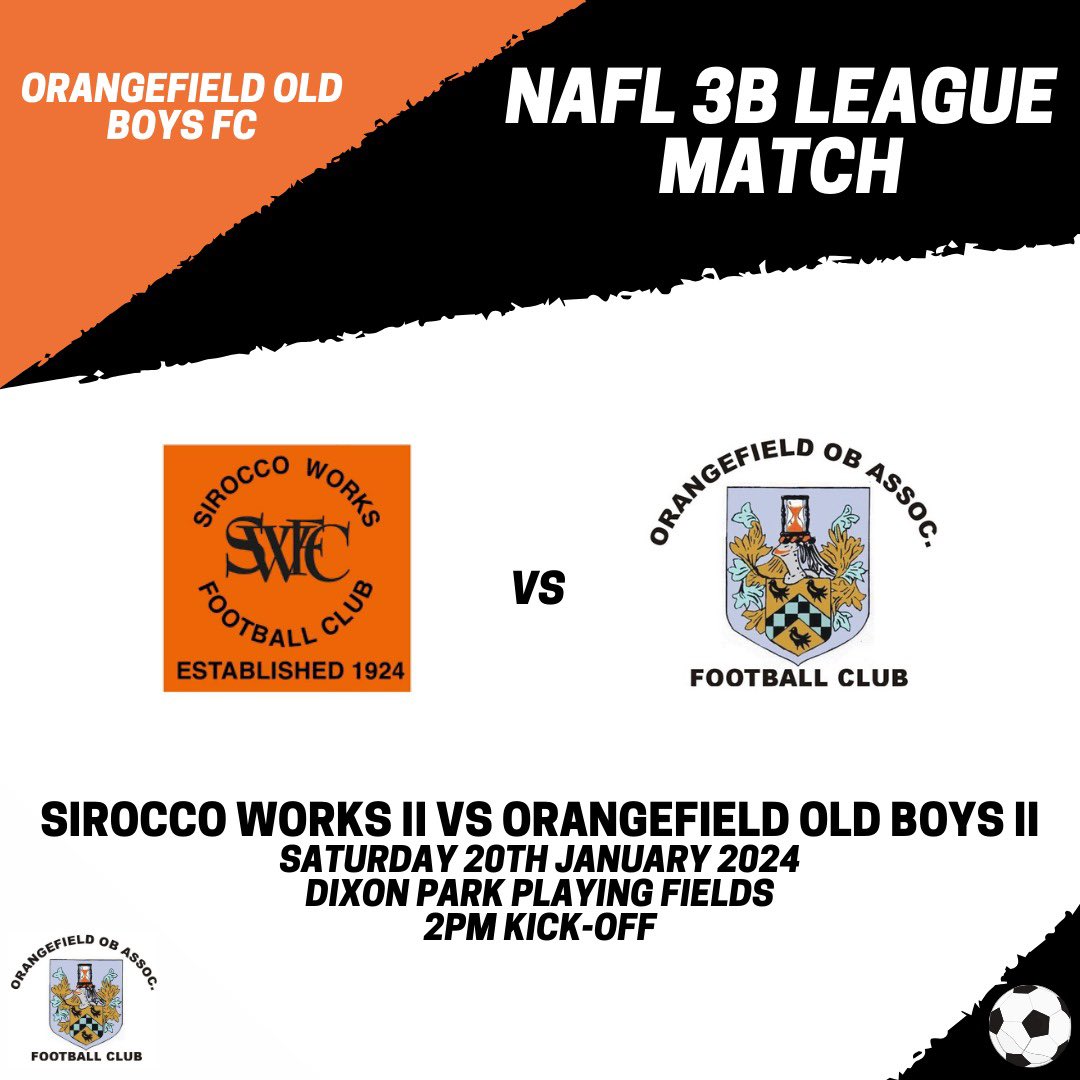 OOBFC's tweet photo. ππππ ππ£π ππππ©πͺπ§ππ¨ π
Both teams in action this weekend as our Firsts host @MossleyFC in the Clarence Cup, meanwhile our Seconds travel to face @SiroccoWorks_FC 11βs in the league β½οΈ
Get down and show your support!
Up the Oβs! ππ§‘
#OOBFC #Orangefield https://t.co/LffsSxQSd4