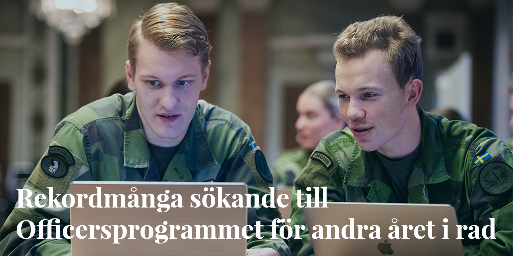 1 317 personer har anmält sig till Officersprogrammet med start höstterminen 2024. Det är den högsta anmälningssiffran sedan programmet inrättandes som högskoleutbildning 2008. Läs mer: fhs.se/arkiv/nyheter/…