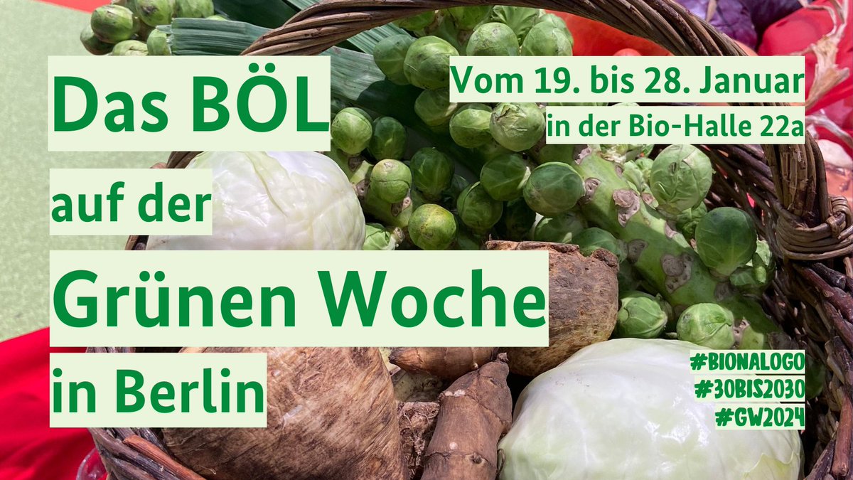 BMLEH_Bund's tweet photo. Grüne Woche 2024: Wir sind auch in der #Bio-Halle 22a vertreten. Unser Bundesprogramm Ökologischer Landbau (BÖL) informiert unter dem Motto „Bio? Na Logo!“ zu Ökolandbau &amp; EU-Bio-Logo. Unsere @Biohoefe sind auch vor Ort. #BioNaLogo #GW2024

Alle Infos ➡ https://t.co/6lI1GUPffB https://t.co/gmThIzcJjP