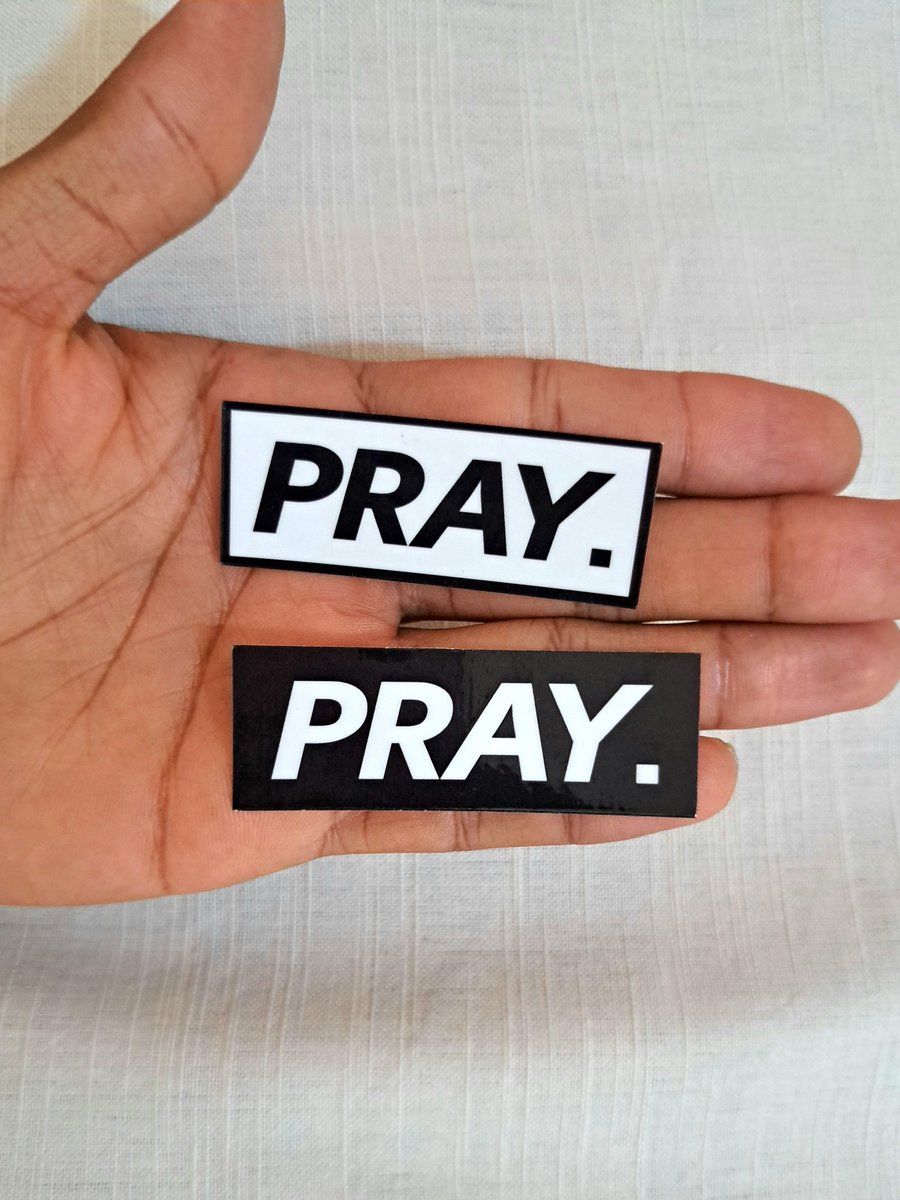odotastic's tweet photo. Pray. Pray. Pray

Do not be anxious about anything, pray, let your requests be known to God

Place this PRAY sticker on your belongings – laptops, water bottles... 

Visit https://t.co/7b2wIcTUPJ to get yours

#Stickers #StickersGhana #WaterproofStickers #EastLegon #Accra #Ghana https://t.co/T0zx8VpYKq