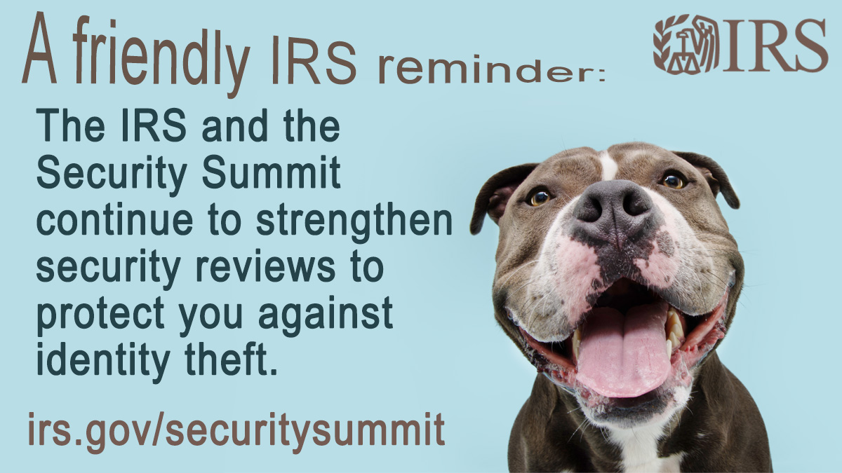 #IRS, the states and the tax community are working together to protect you against cybercrime this filing season. This is a #FriendlyReminder that everyone should still remain vigilant. irs.gov/securitysummit