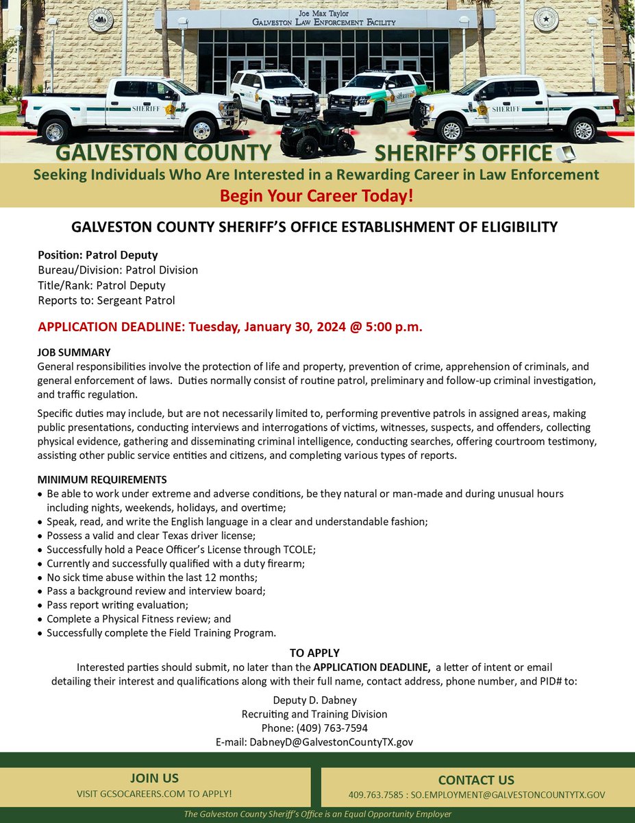 Galveston County SO (@gcsotexas) on Twitter photo 