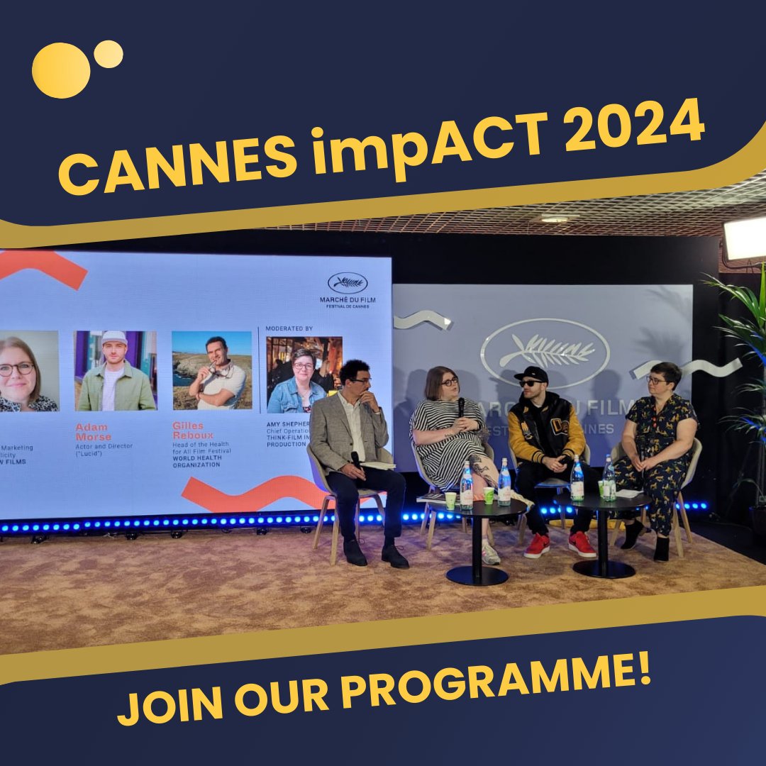 thinkfilmimpact's tweet photo. Throwback to this powerful conversation with @adamdavidmorse, @see_saw_films and @WHO at Cannes Marche du Film impACT programme. We are looking forward already to the sun-drenched beaches of Cannes and building our programme.
https://t.co/2LyVTV0JJb
#thinkimpact https://t.co/UNBFekRhEO