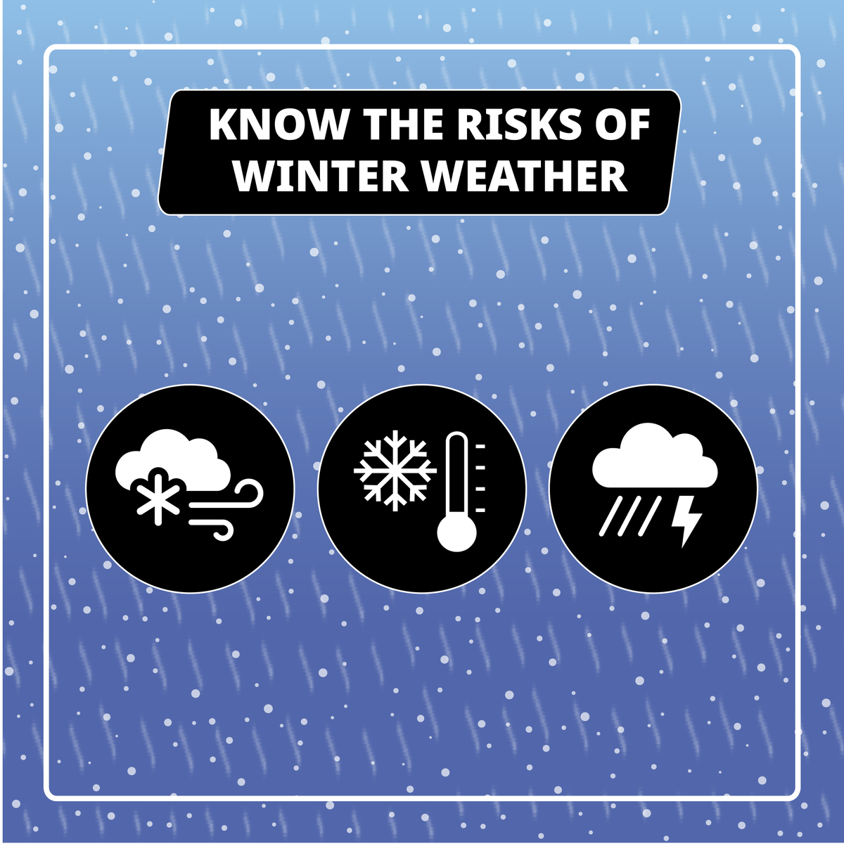 Learn about the different kinds of winter hazards to be safe ❄️ Snow, rain & ice can cause transportation challenges Exposure to cold weather can lead to frostbite or hypothermia Power outages can disrupt communication & access to heat Prepare today: PreparedBC.ca/WinterWeather