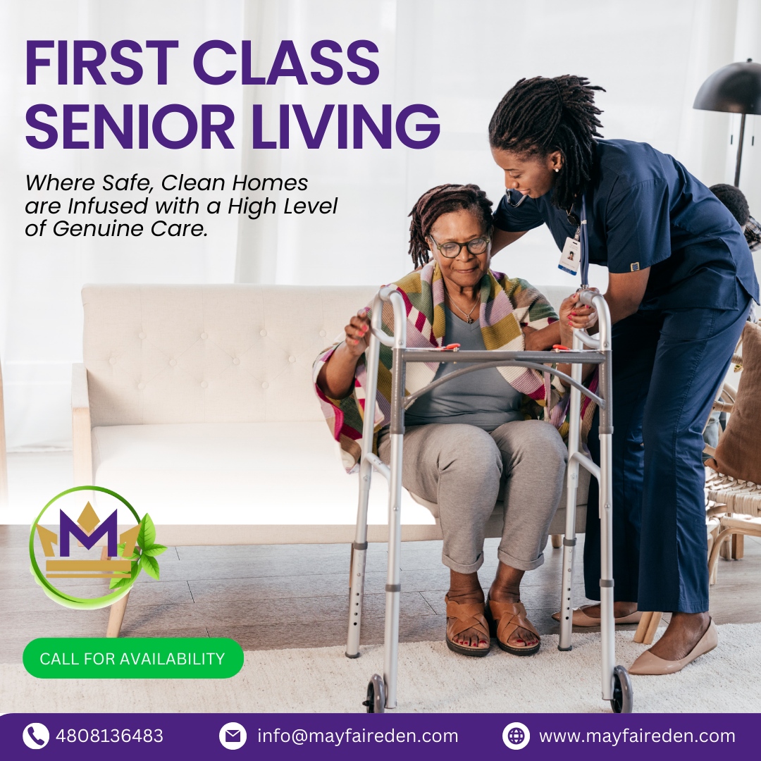 livingmayfair's tweet image. First Class Senior Living: Where safe, clean homes are infused with a high level of genuine care. 

Reach out today to elevate your senior living experience. 🏡💖 

#FirstClassLiving #SeniorCare #MayfairEdenHomes 

🌐mayfaireden.com
📞4808136483
✉️mayfairlivinghome@gma...