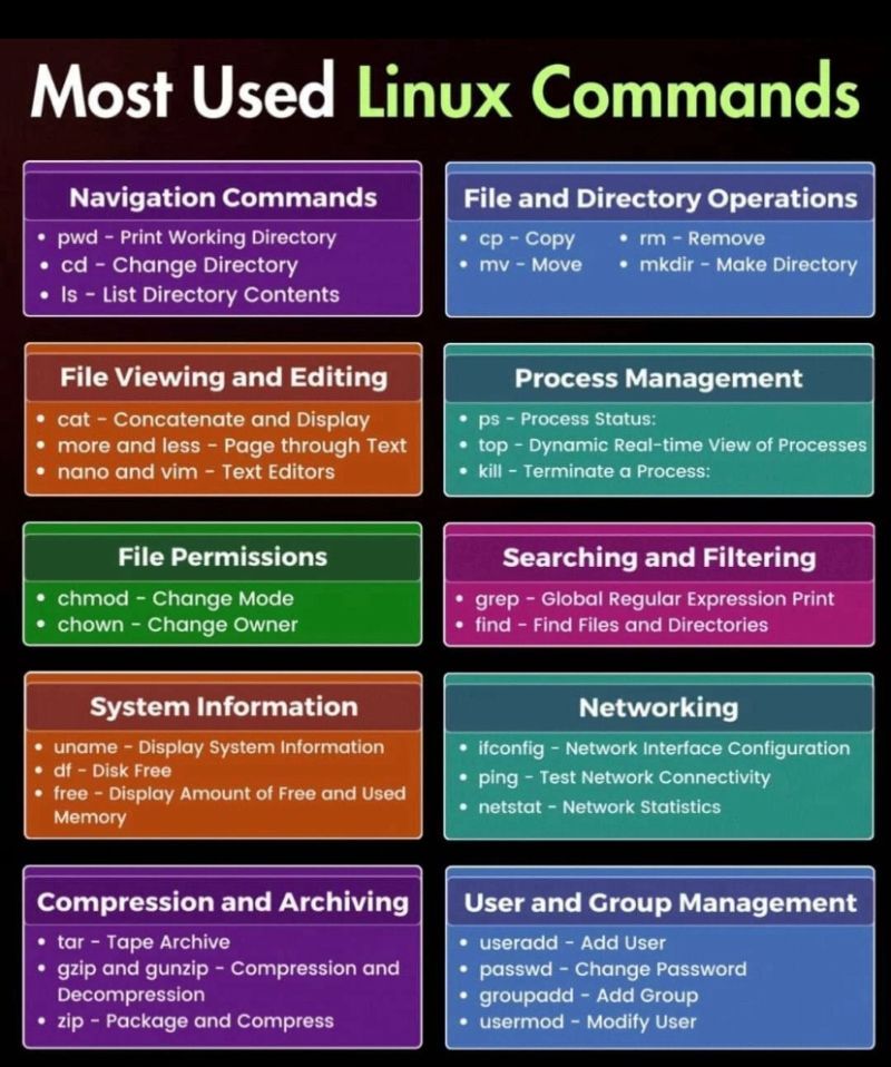 LetsDefendIO's tweet photo. Most Used Linux Commands https://t.co/rB0953SQlp
