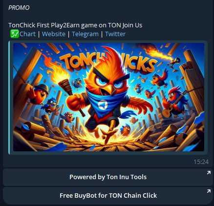 TonChickCoin's tweet photo. ๐ฅ๐ฅ Marketing Update ๐ฅ๐ฅ
We are now live on TonInu Scanner!
Tomorrow we will be live on TonInu Buybot!
#TON #TCHICK https://t.co/I9QJHxWxwG