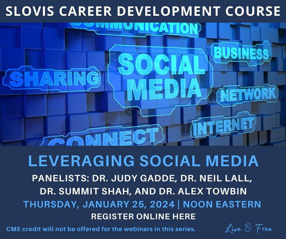 The Society for Pediatric Radiology (@socpedrad) on Twitter photo Join us for SPR's January Slovis Career Development Course webinar on Leveraging Social Media, with panelists - <a href="/JudyGadde/">Judy Gadde, DO, MBA</a>, <a href="/NULall/">Neil U Lall, MD</a>, <a href="/SummitShahMD/">Summit Shah, MD, MPH, CIIP</a>, and <a href="/towbinaj/">Alex Towbin (He/Him)</a>. Live online & FREE! Register here: bit.ly/4b1FE1W. #imagingourfuture Join us for SPR's January Slovis Career Development Course webinar on Leveraging Social Media, with panelists - <a href="/JudyGadde/">Judy Gadde, DO, MBA</a>, <a href="/NULall/">Neil U Lall, MD</a>, <a href="/SummitShahMD/">Summit Shah, MD, MPH, CIIP</a>, and <a href="/towbinaj/">Alex Towbin (He/Him)</a>. Live online & FREE! Register here: bit.ly/4b1FE1W. #imagingourfuture