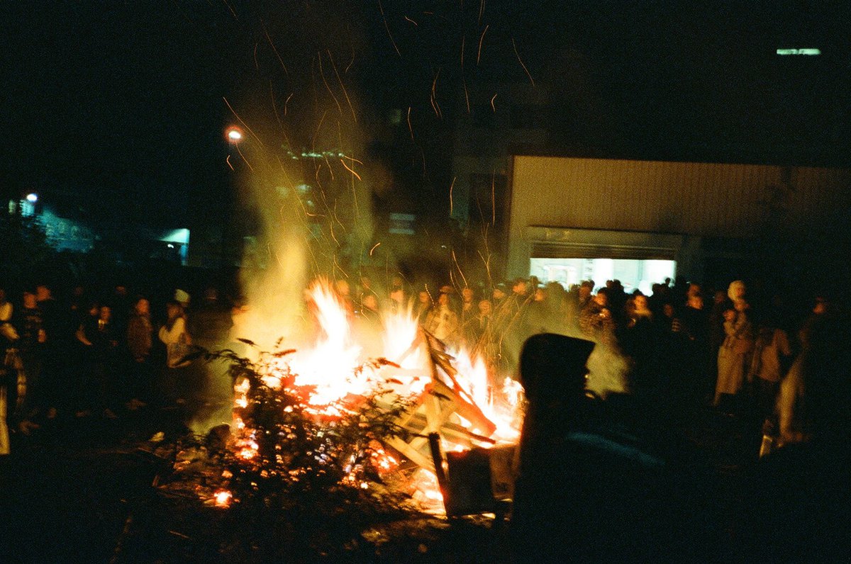 itsjustMay's tweet photo. Tested my 35mm camera. This is a bonfire taken on cinestill 800t Yashika T2, Cinestill film is great although I definitely should have put more trust in it and used the flash less. https://t.co/xfpxAHRQ4R