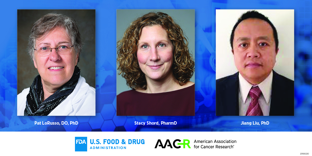 AACR President-Elect Patricia LoRusso joins Stacy Shord and Jiang Liu of @US_FDA to chair a workshop on dosage optimization for oncology drug products. Join us February 15-16, in Washington, DC, or on livestream. Learn more: bit.ly/3O5VSNW #AACRSciencePolicy