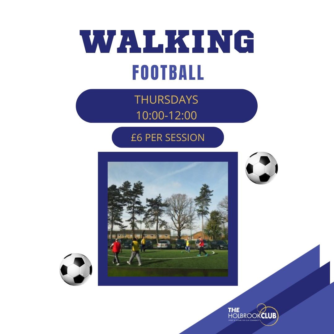 Are you looking to stay active but not sure what to try? Come along on Thursday mornings 10:00am-12:00 and try our Walking Football.  £6.00 per session including refreshments afterwards. No experience needed just book in at reception when you arrive and enjoy the morning.