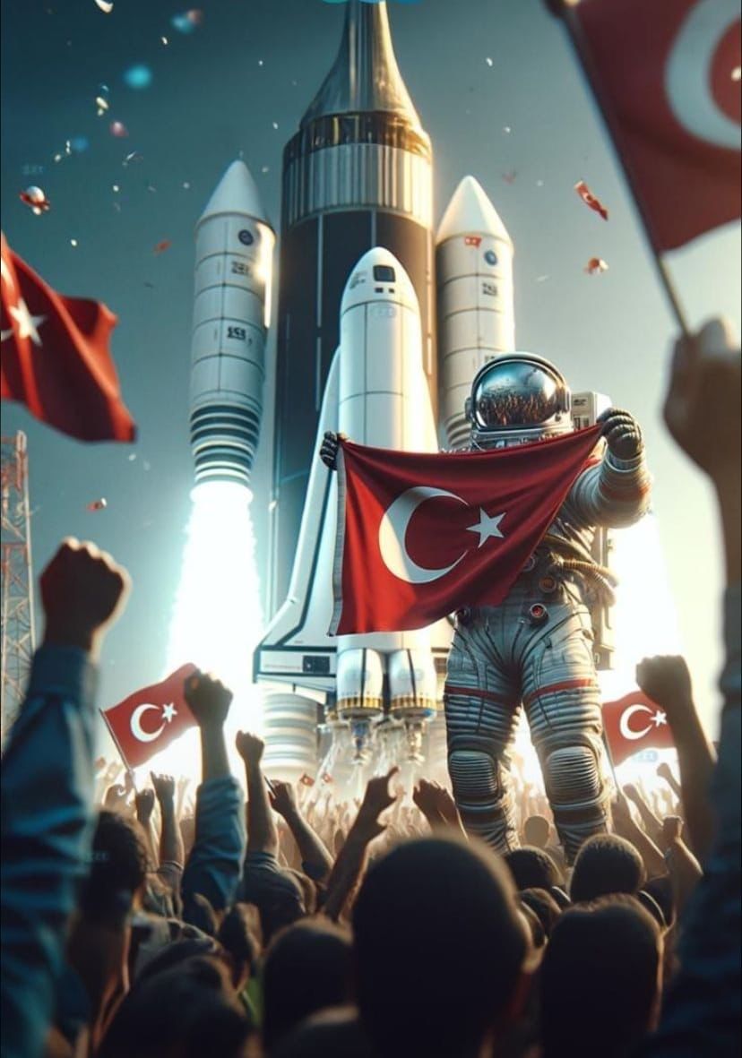 Türkiye'nin uzay yolculuğu bugün başlıyor! As bayrakları as 🇹🇷 #GururDuyTürkiye