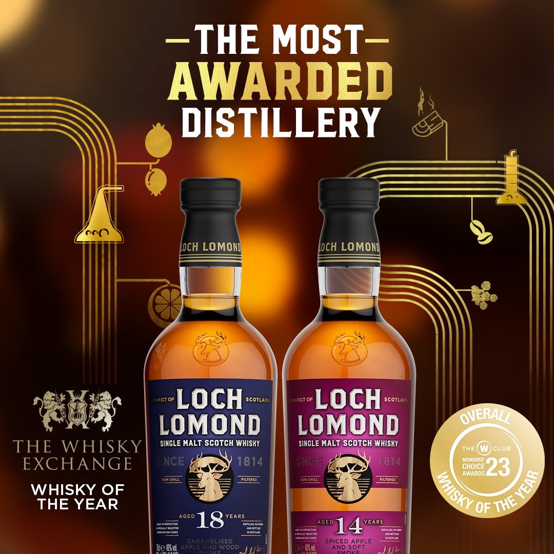 2023 was an outstanding year for Loch Lomond🏆🏆

Following a rigorous voting process, our Loch Lomond 18 Year Old has been named <a href="/WhiskyExchange/">The Whisky Exchange</a> Whisky of the Year!

Not only that, our 14 Year Old has been awarded Whisky of the Year by members of <a href="/TheWhiskyShop/">The Whisky Shop</a>'s  W Club.
