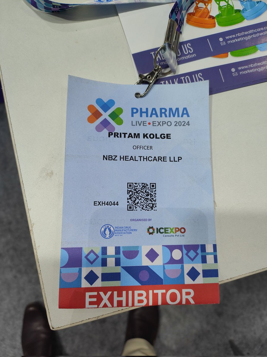 PritamKolge's tweet image. NBZ Healthcare LLP
We are at Pharma Live Expo &amp;amp; Summit 2024. Bombay Exhibition Centre Mumbai,India. 
Please visit us at Hall no. H04A. 
See you there. 
#bombayexhibitioncentre
#pharmaliveexpo
#exhibition
#pharmaceutical 
#summit
#nbzhealthcare
#mumbai