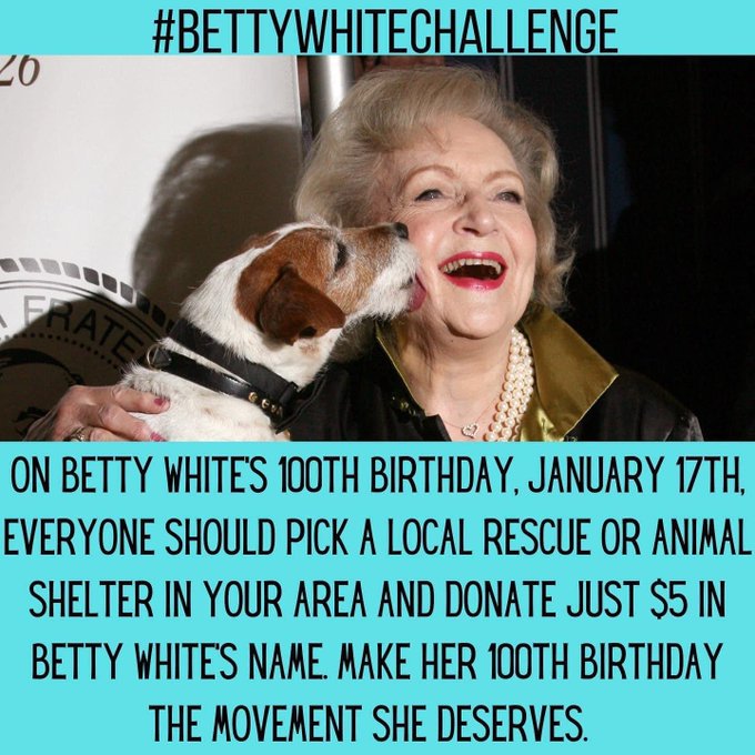 I'm in - I hope you will be, too!
#BettyWhiteChallenge