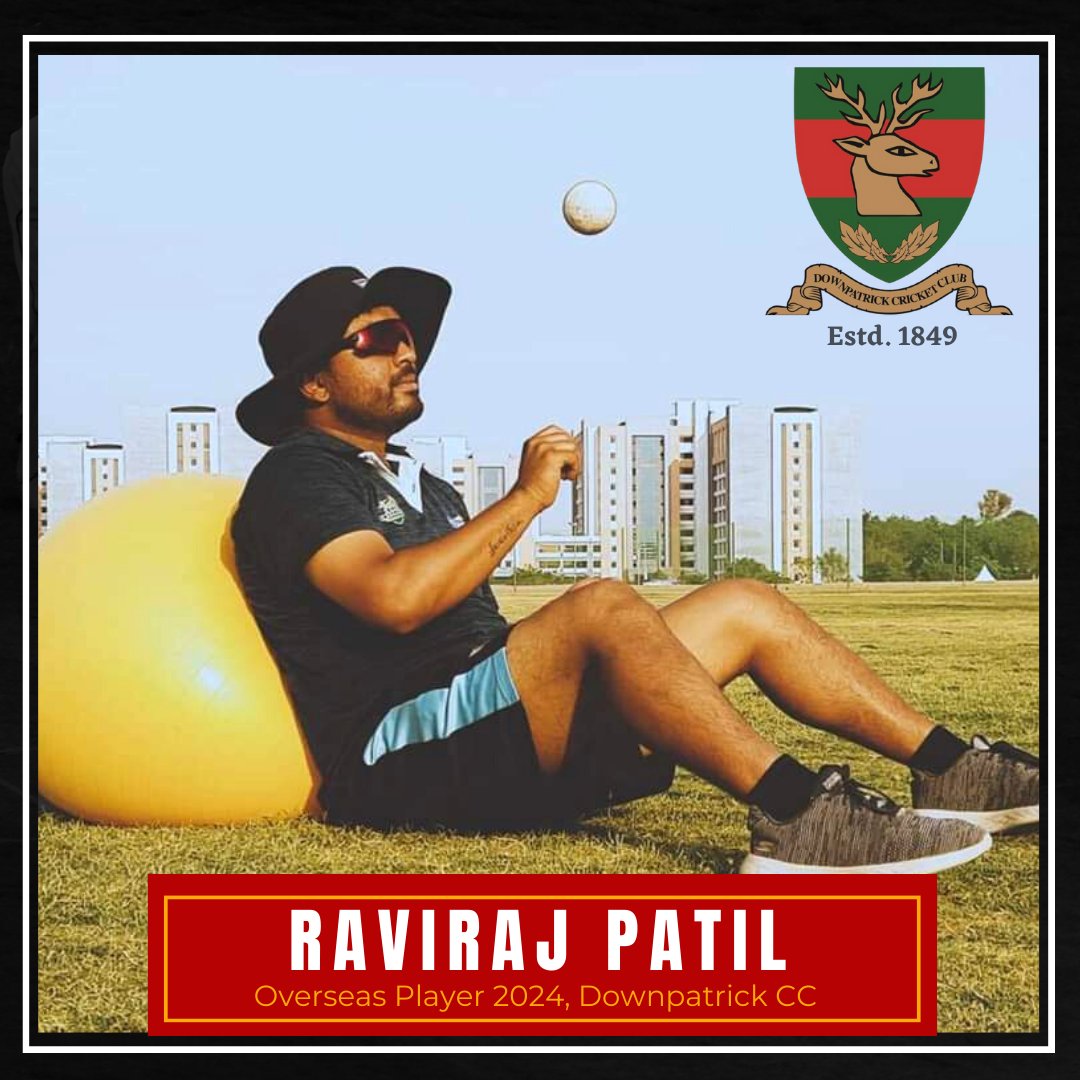 🦌 Downpatrick Cricket Club are delighted to announce signing 🤝 of all Rounder 𝗥𝗮𝘃𝗶𝗿𝗮𝗷 𝗣𝗮𝘁𝗶𝗹 as its overseas player for the upcoming 2024 season. Welcome aboard Ravi 🙌 Thanks to NCU for clearing his application. #downpatrickcricketclub