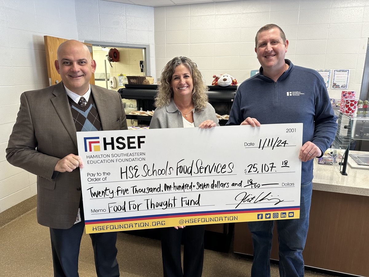 HSESchools's tweet image. Outstanding meal balances for students qualifying for the National Lunch Program has been cleared, thanks to a generous donor.  $25,107.18 was given to @hsefoodservices’ “Angel Fund” to help 1,200+ students. Read about this incredible act of kindness: t.ly/51UMp
