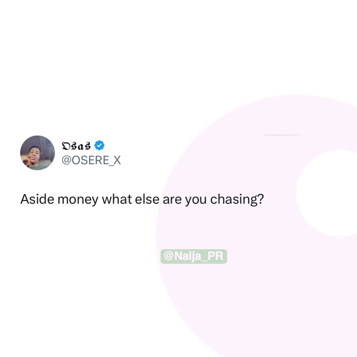 What else are you chasing?